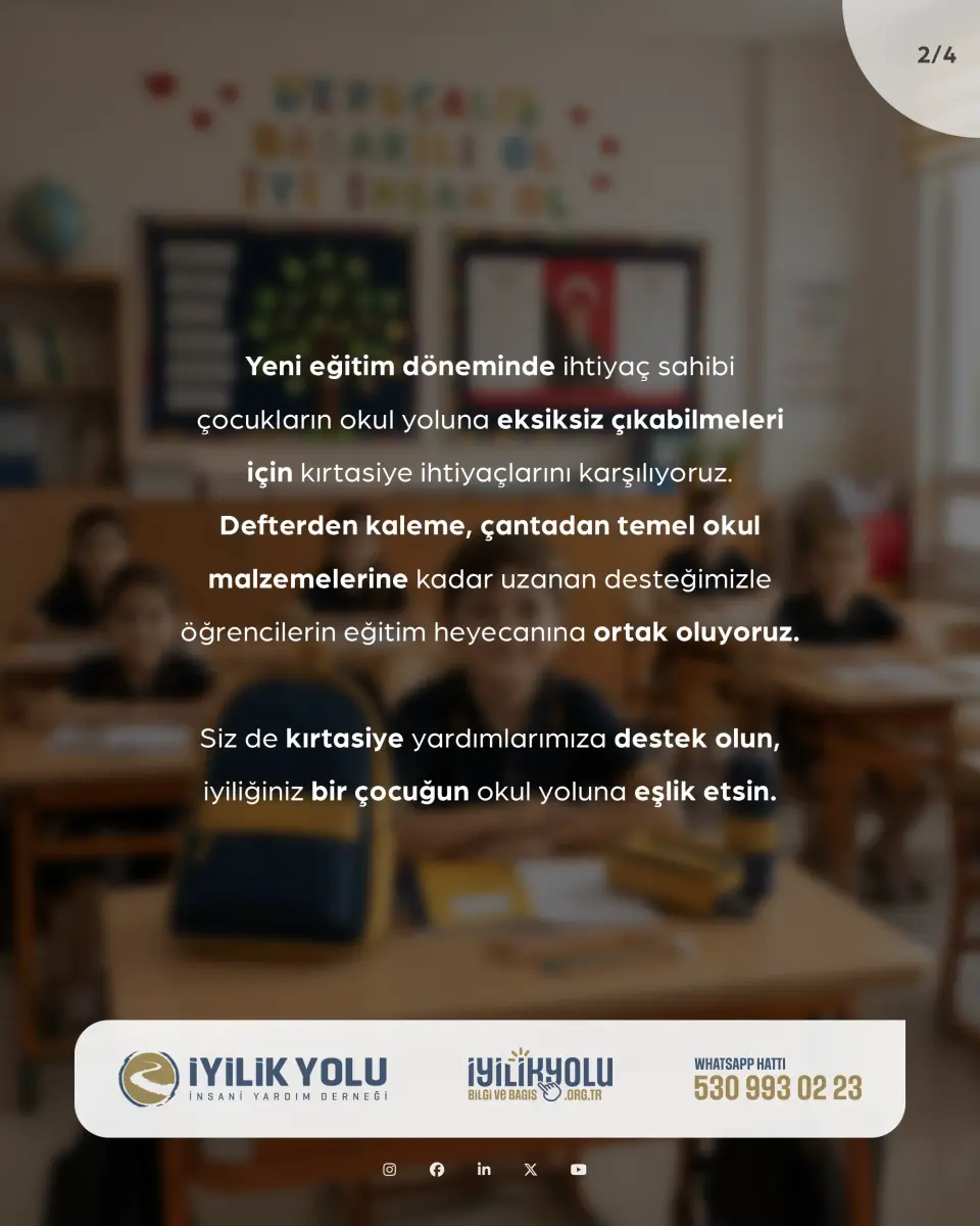İyilik Yolundan Okul Yoluna Kampanya Afişi 2
