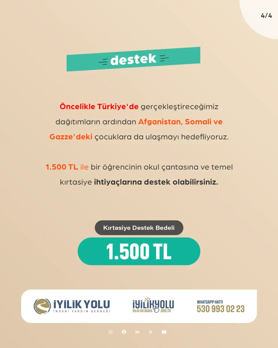 İyilik Yolundan Okul Yoluna Kampanya Afişi 4